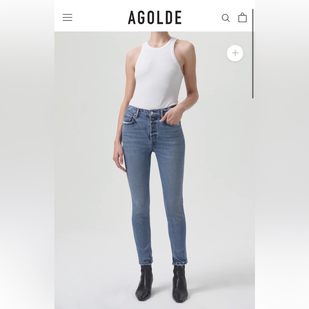 Agolde Nico High Rise Slim Fit jeans, size 27